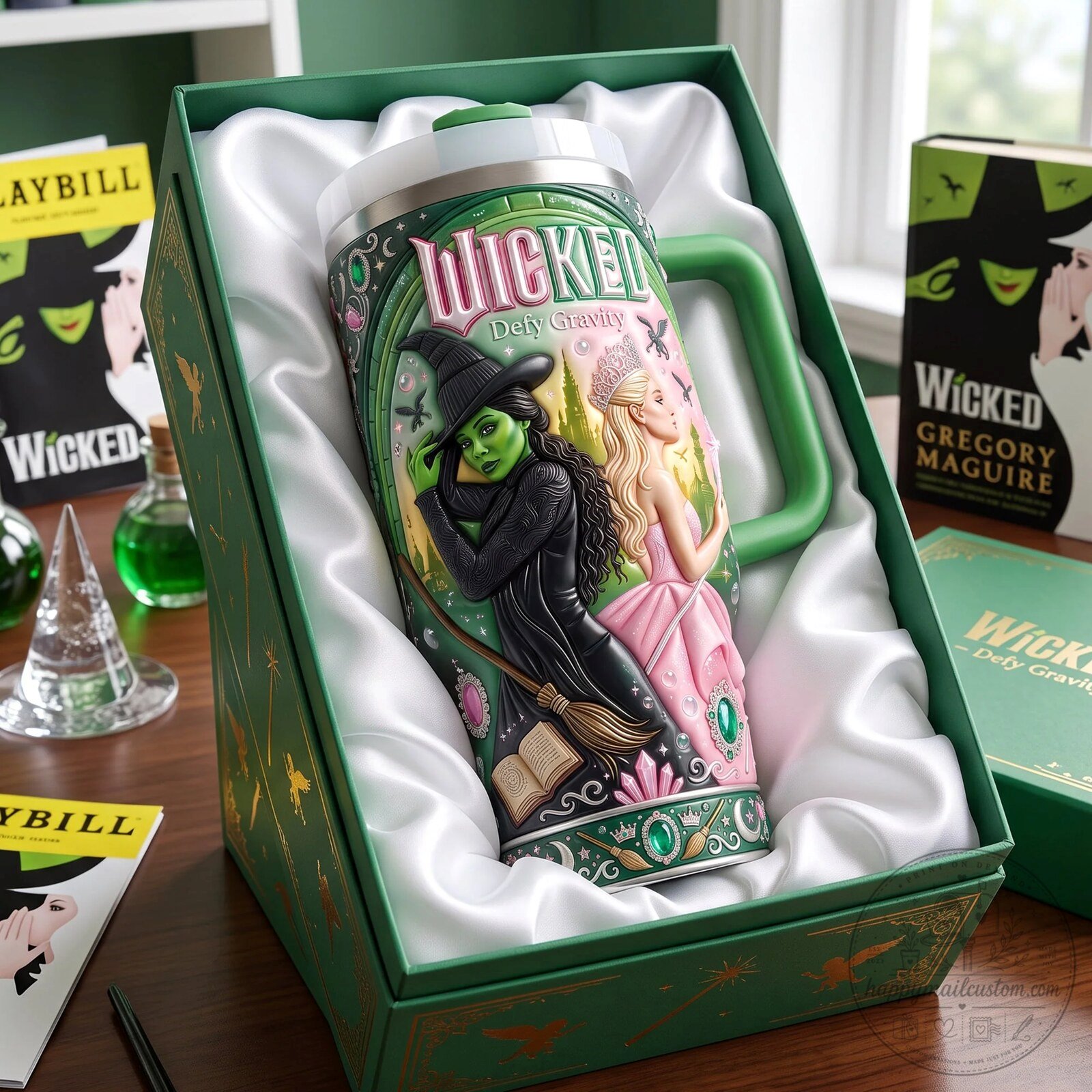 Wicked Defy Gravity Elphaba Glinda Personalized Tumbler with Handle 10 Wicked Defy Gravity Elphaba Glinda Personalized Tumbler with Handle