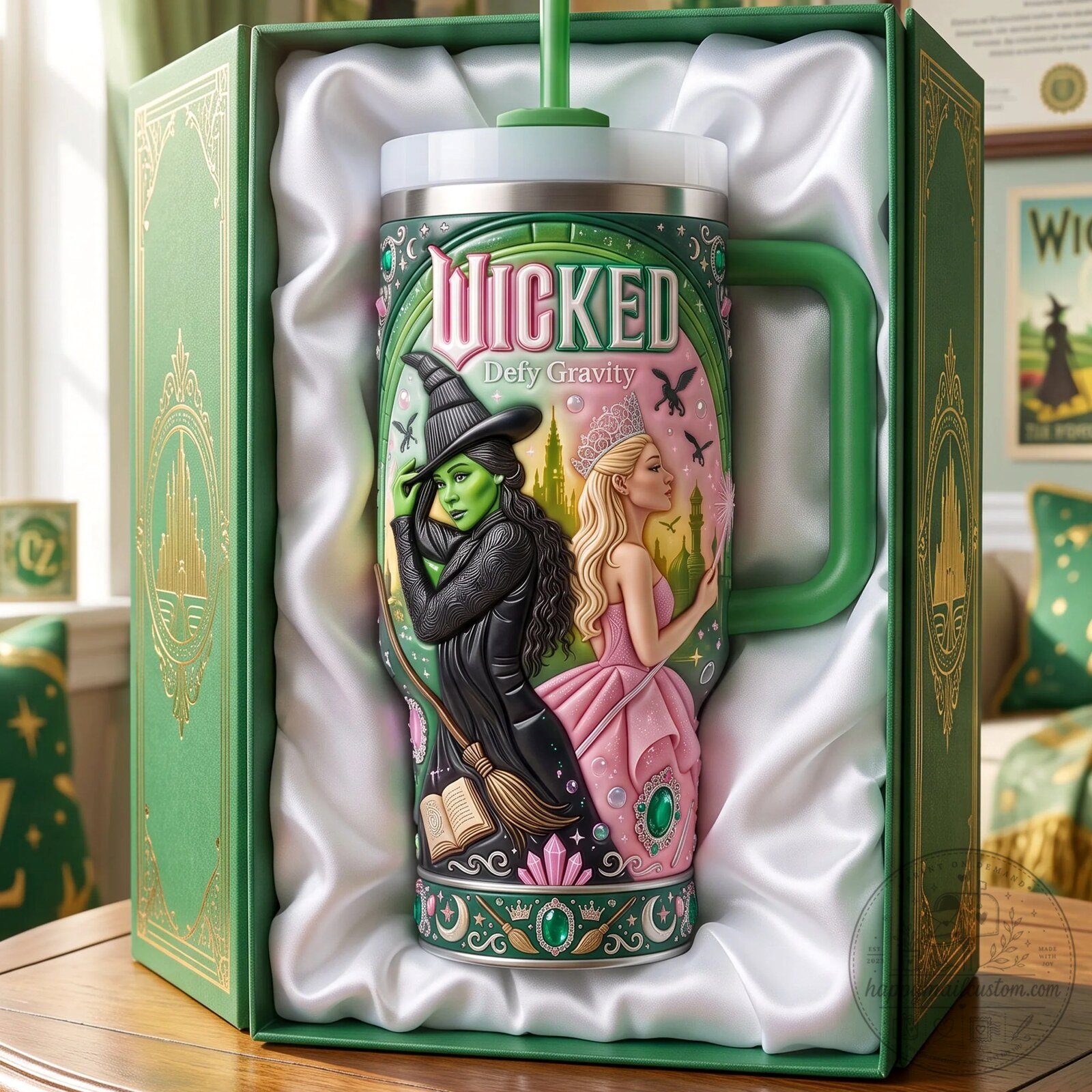 Wicked Defy Gravity Elphaba Glinda Personalized Tumbler with Handle 11 Wicked Defy Gravity Elphaba Glinda Personalized Tumbler with Handle