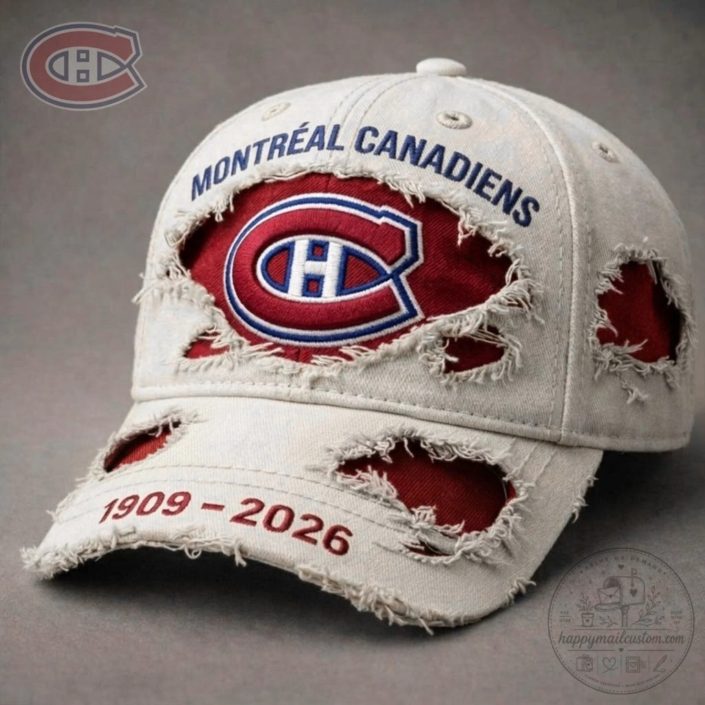Montreal Canadiens Distressed Baseball Cap Hat Vintage Style Montreal Canadiens Distressed Baseball Cap Hat Vintage Style