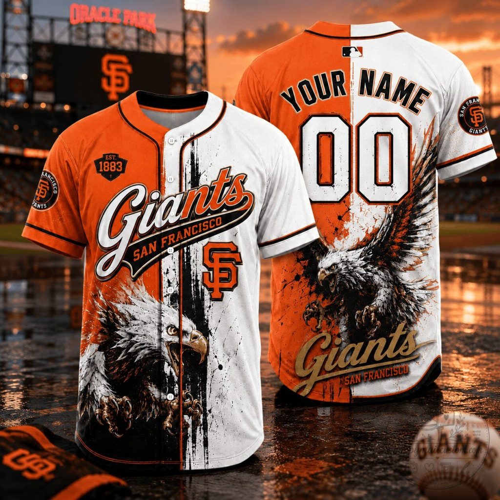 San Francisco Giants Personalized Baseball Jersey with Eagle Design San Francisco Giants Personalized Baseball Jersey with Eagle Design