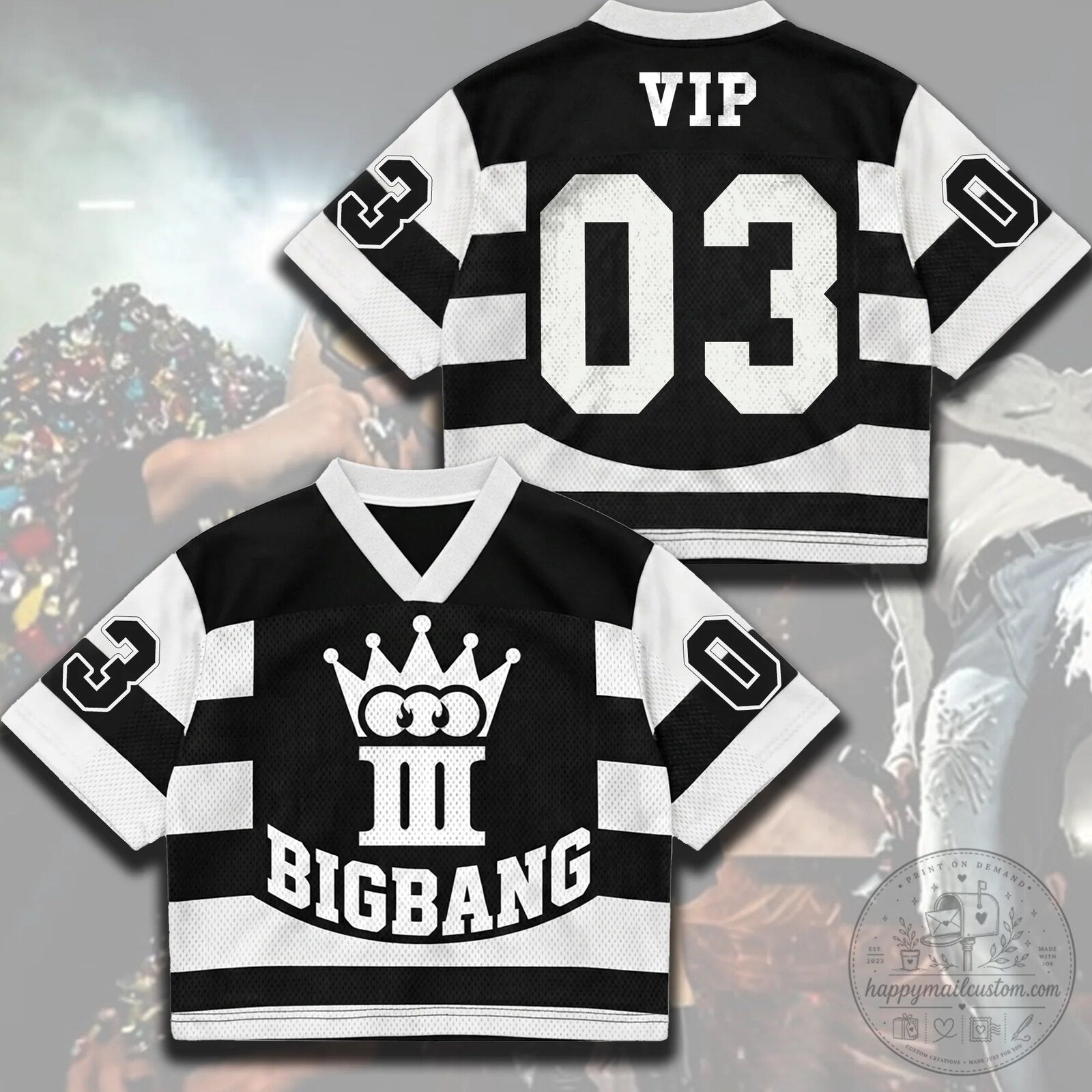 Bigbang Cosmos Tour Striped Mixed Mesh Jersey Biiig Album Outfit Gift for Fans 1 Bigbang Cosmos Tour Striped Mixed Mesh Jersey Biiig Album Outfit Gift for Fans