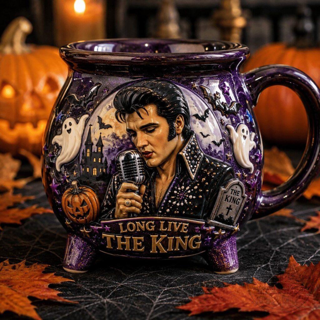 Elvis Presley Halloween Cauldron Mug Long Live The King Spooky Drinkware Elvis Presley Halloween Cauldron Mug Long Live The King Spooky Drinkware