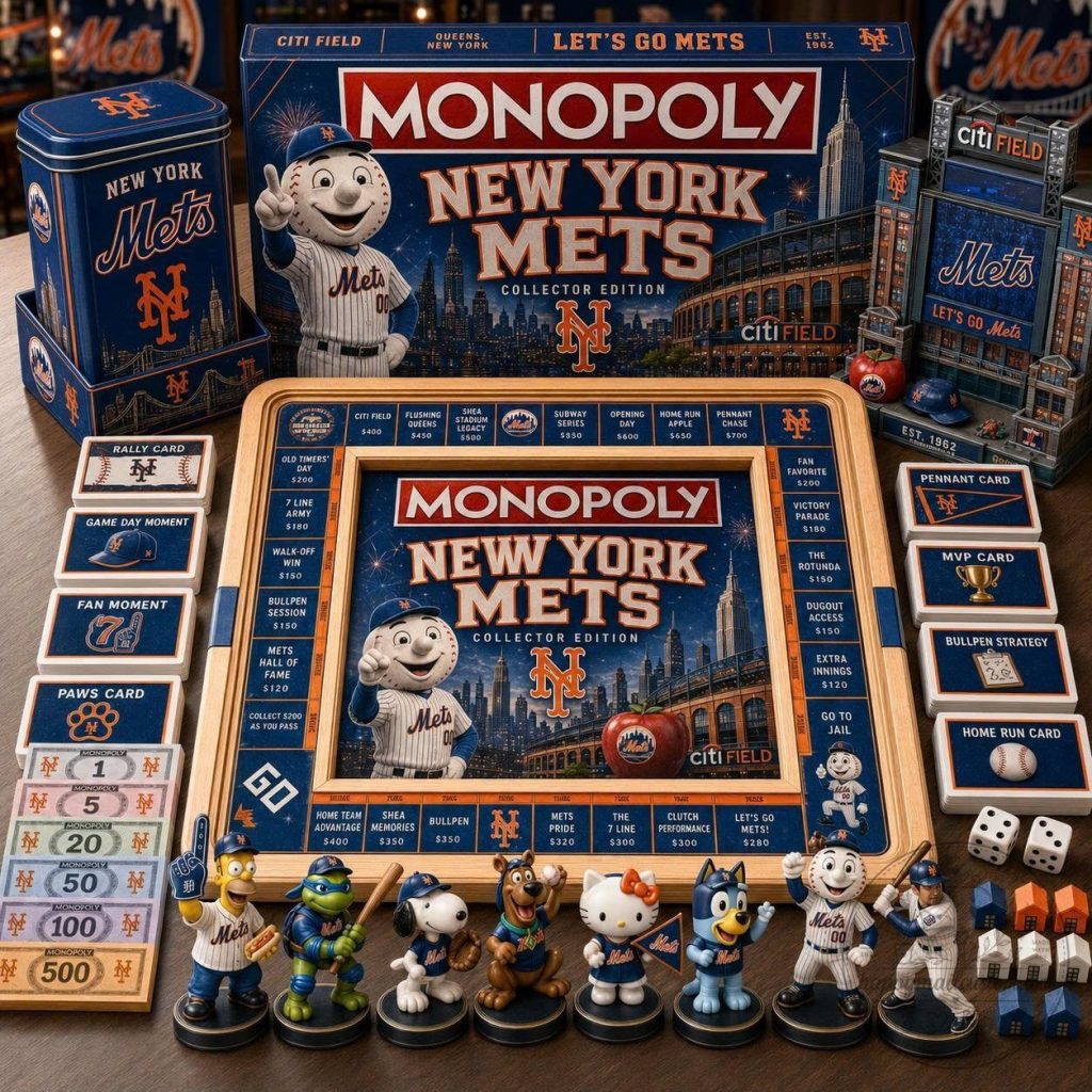 Monopoly Collector's Edition Board Game featuring the New York Mets Monopoly Collector's Edition Board Game featuring the New York Mets