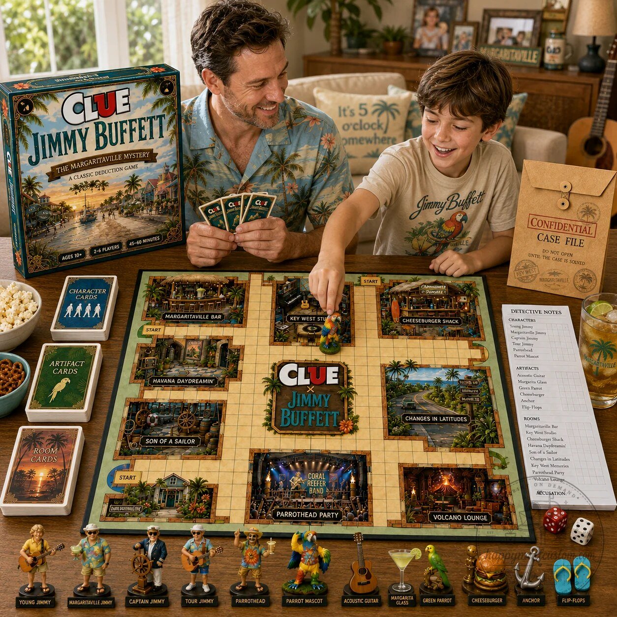 Clue Jimmy Buffett The Margaritaville Mystery Classic Deduction Board Game 9 Clue Jimmy Buffett The Margaritaville Mystery Classic Deduction Board Game