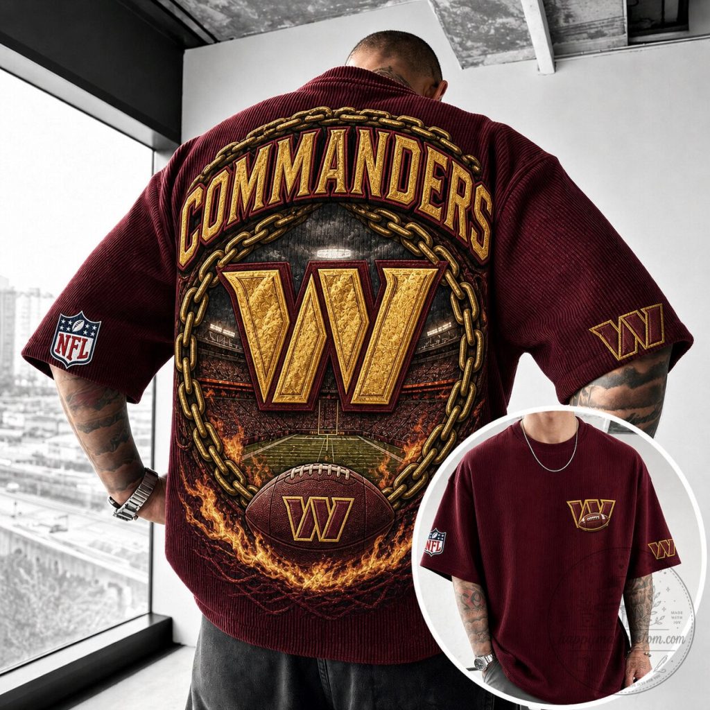 Washington Commanders Football Team Logo Maroon Short-Sleeve T-Shirt Washington Commanders Football Team Logo Maroon Short-Sleeve T-Shirt
