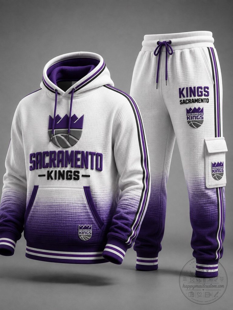 Sacramento Kings Gradient Purple and White Hoodie and Jogger Set 31 Sacramento Kings Gradient Purple and White Hoodie and Jogger Set