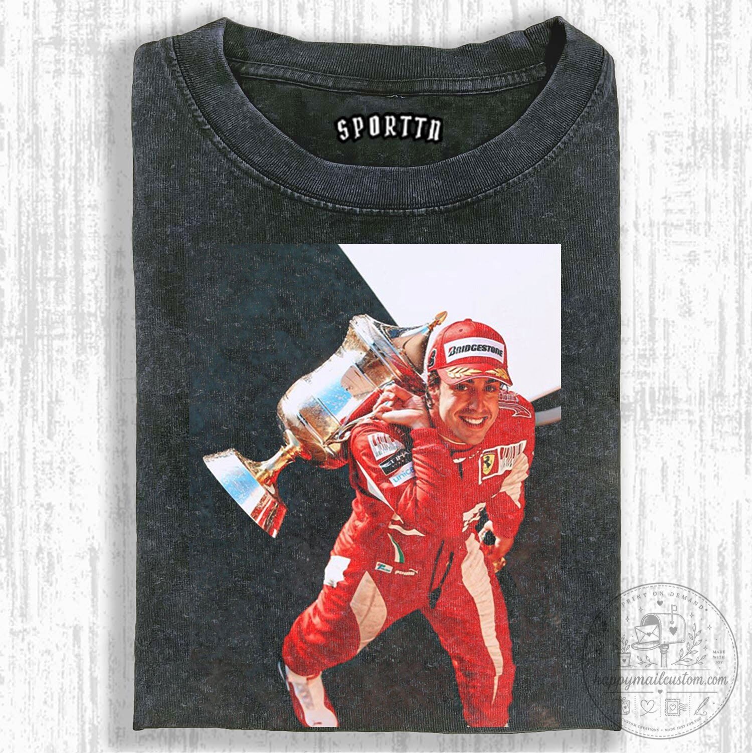 Fernando Alonso Formula One Racing Champion Graphic T-Shirt
