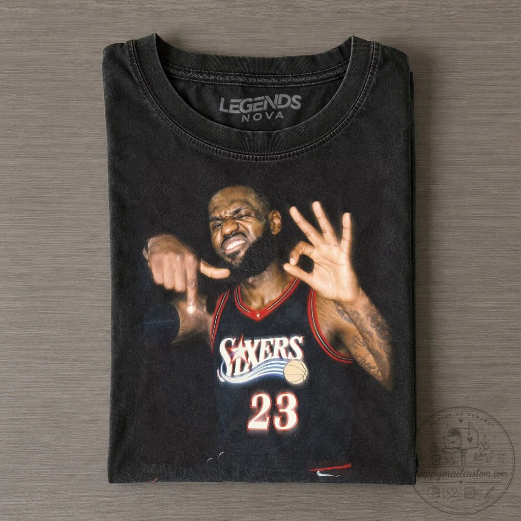 Philadelphia 76ers T-Shirt for Basketball Fans Featuring LeBron James Philadelphia 76ers T-Shirt for Basketball Fans Featuring LeBron James