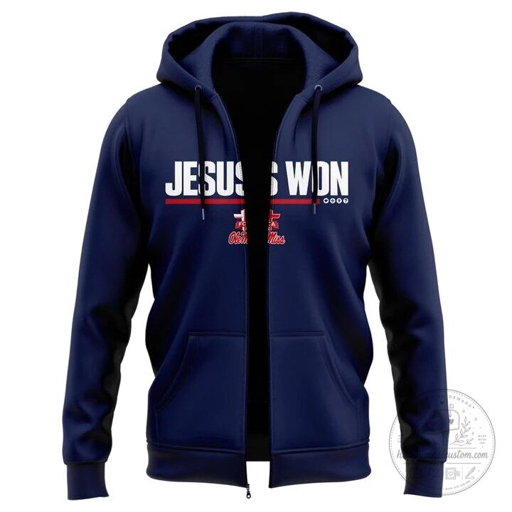 Jesus Won Ole Miss Rebels Football Zip Up Hoodie 14 Jesus Won Ole Miss Rebels Football Zip Up Hoodie