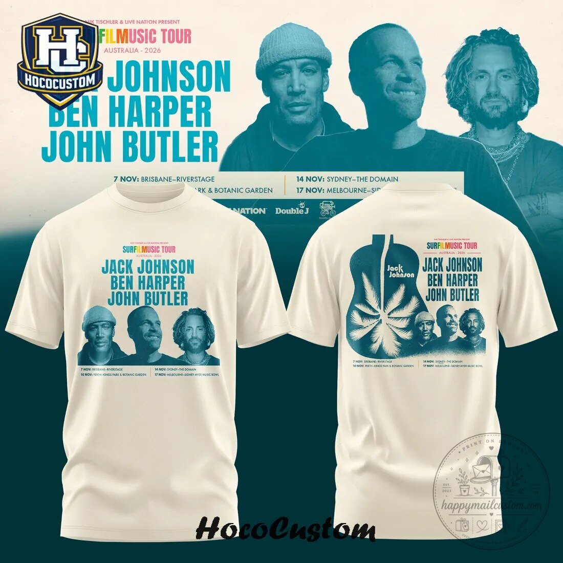 Jack Johnson Ben Harper John Butler Surf Music Tour 2026 Cream Hoodie 11 Jack Johnson Ben Harper John Butler Surf Music Tour 2026 Cream Hoodie