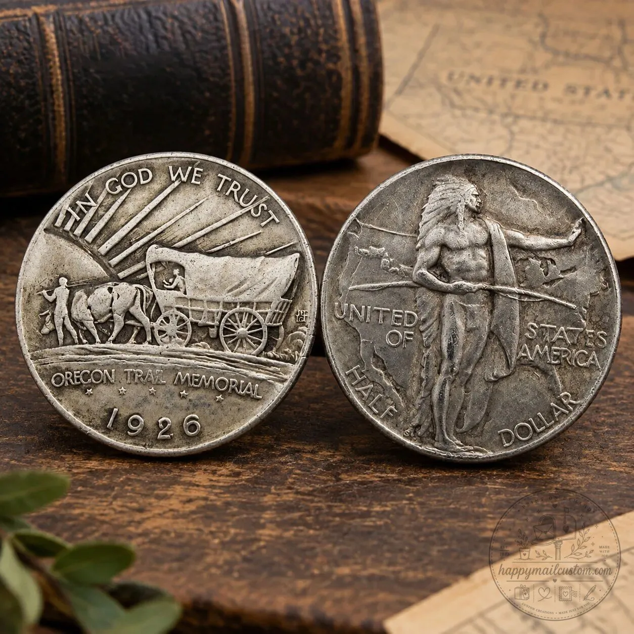 1926 Oregon Trail Memorial Half Dollar United States Silver Coin Replica