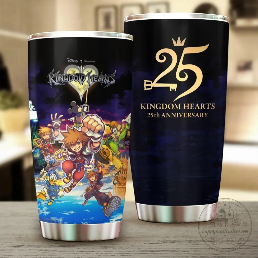 Kingdom Hearts 25th Anniversary Video Game Characters Stainless Steel Tumbler