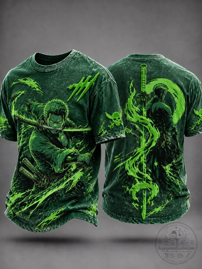 Roronoa Zoro One Piece Anime Character Graphic T-Shirt