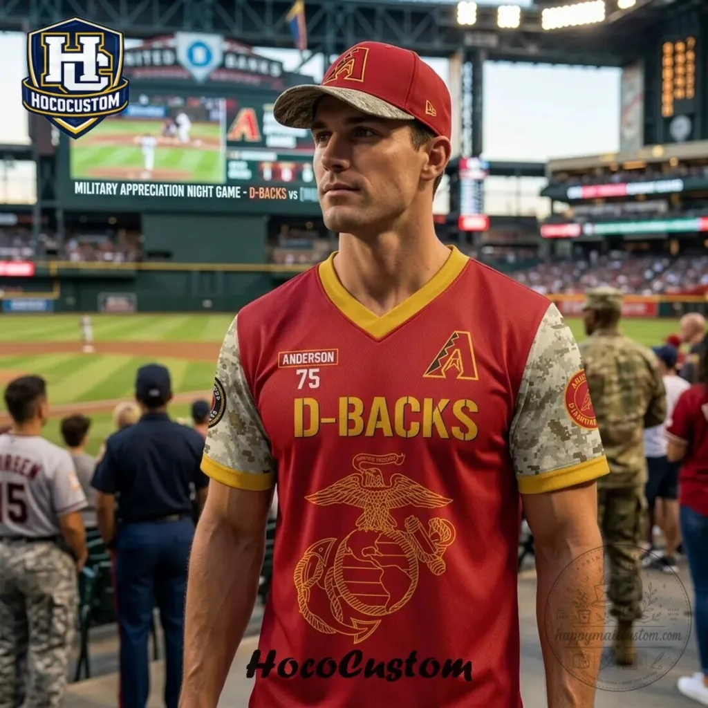 Arizona Diamondbacks Military Appreciation United States Marine Corps Football Jersey