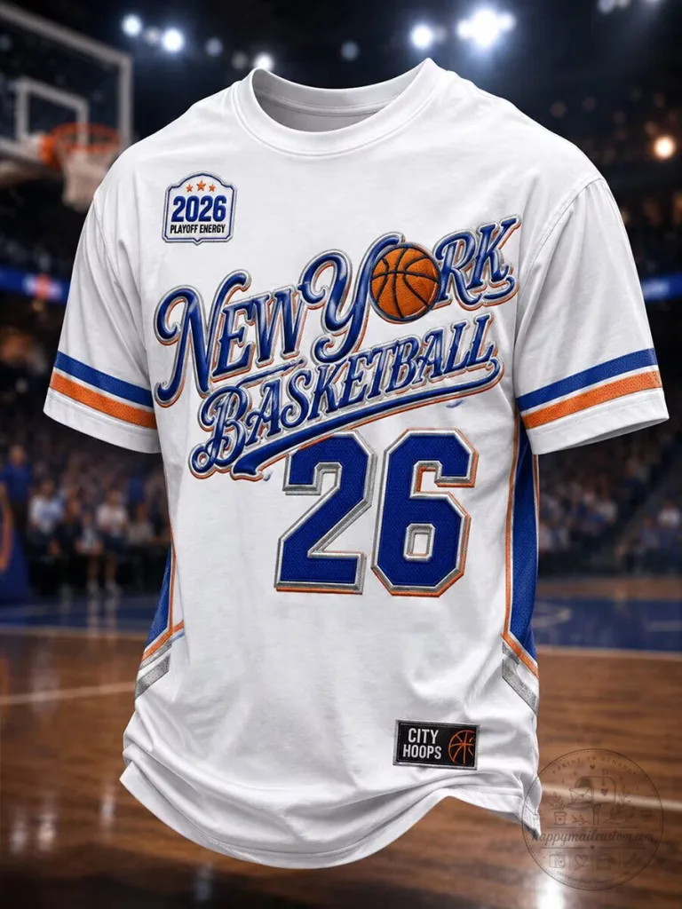 New York Basketball Fan Shirt 2026 Playoff Energy City Hoops T-Shirt