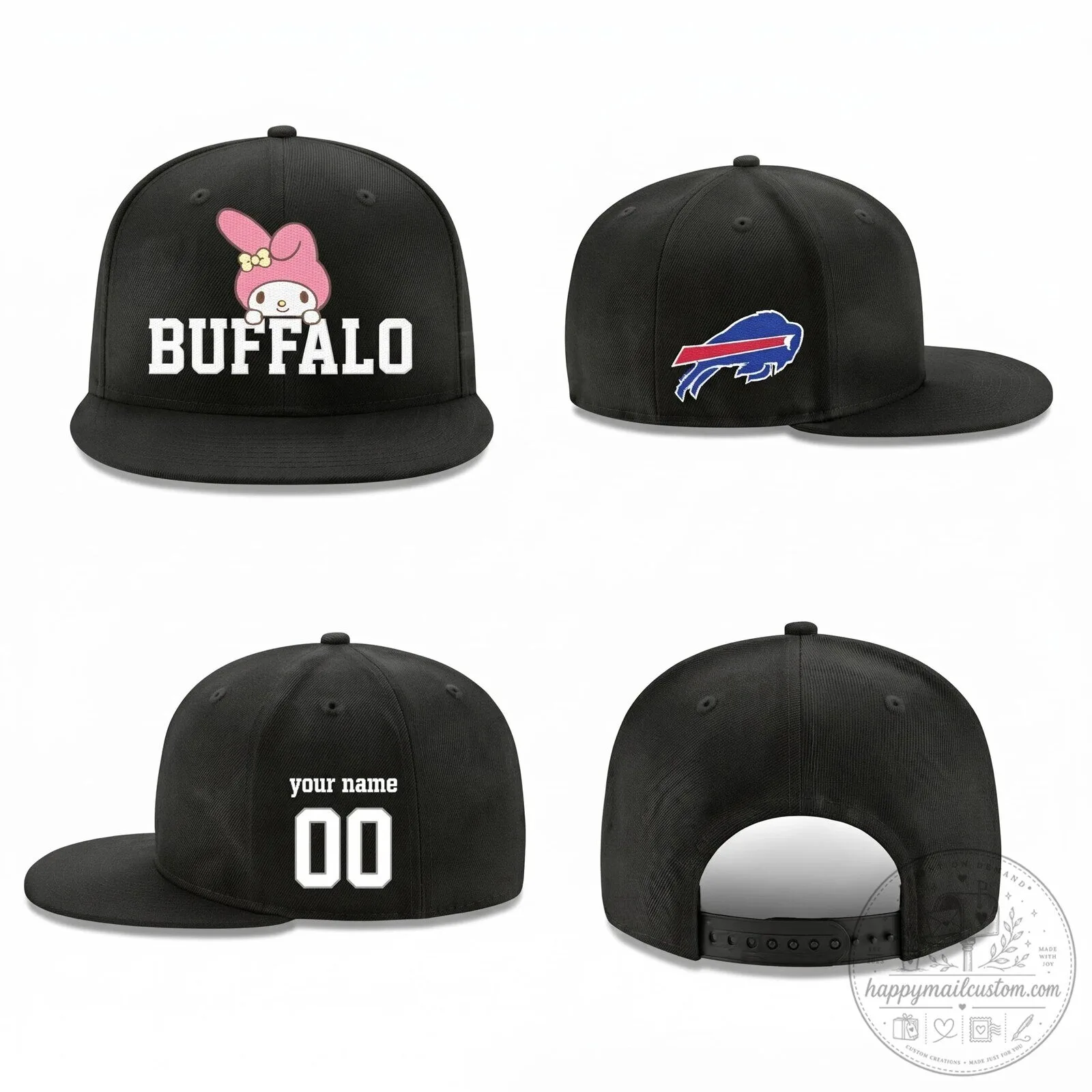 Buffalo Bills My Melody Sanrio Friends Personalized Snapback Baseball Cap Hat 10 Buffalo Bills My Melody Sanrio Friends Personalized Snapback Baseball Cap Hat