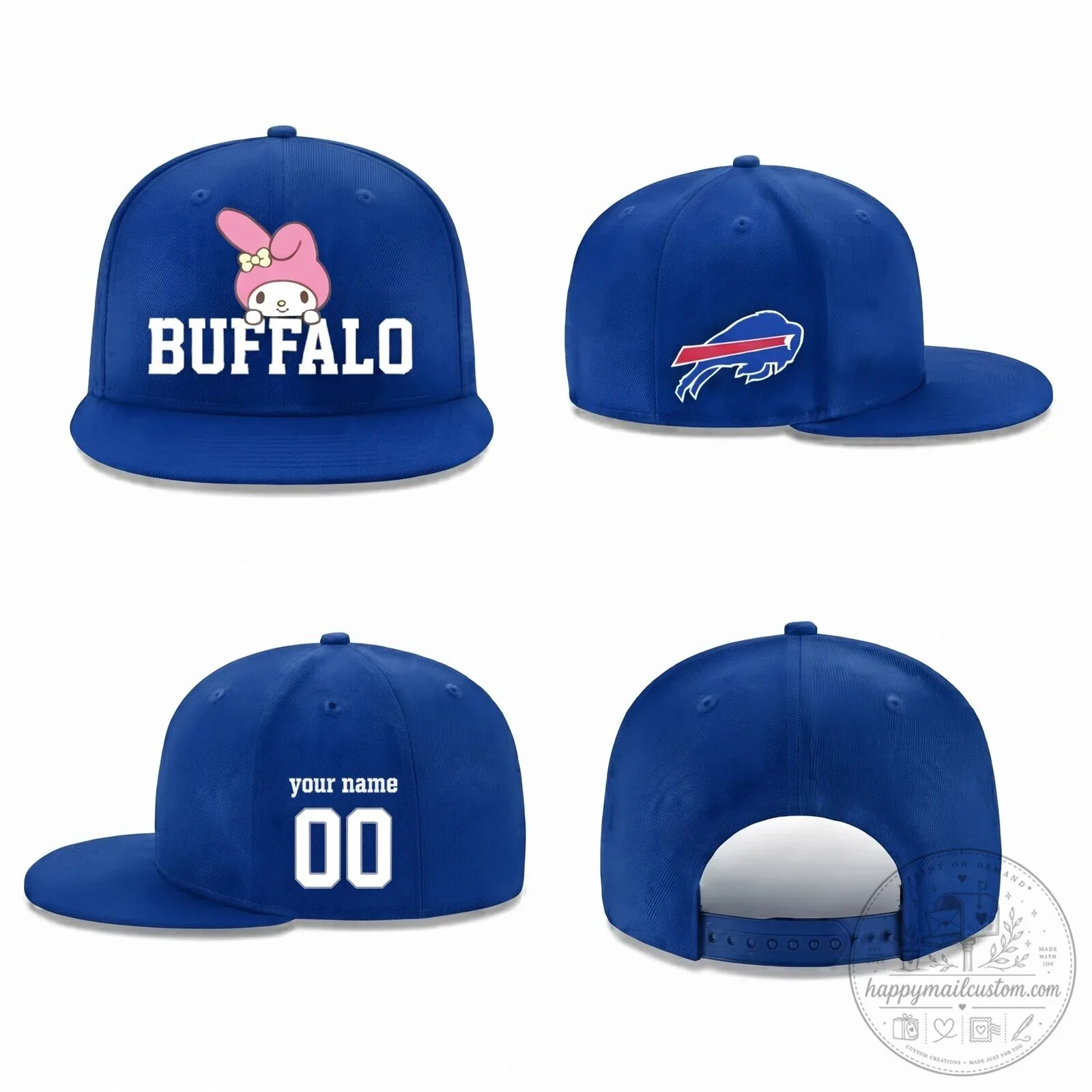 Buffalo Bills My Melody Sanrio Friends Personalized Snapback Baseball Cap Hat 11 Buffalo Bills My Melody Sanrio Friends Personalized Snapback Baseball Cap Hat