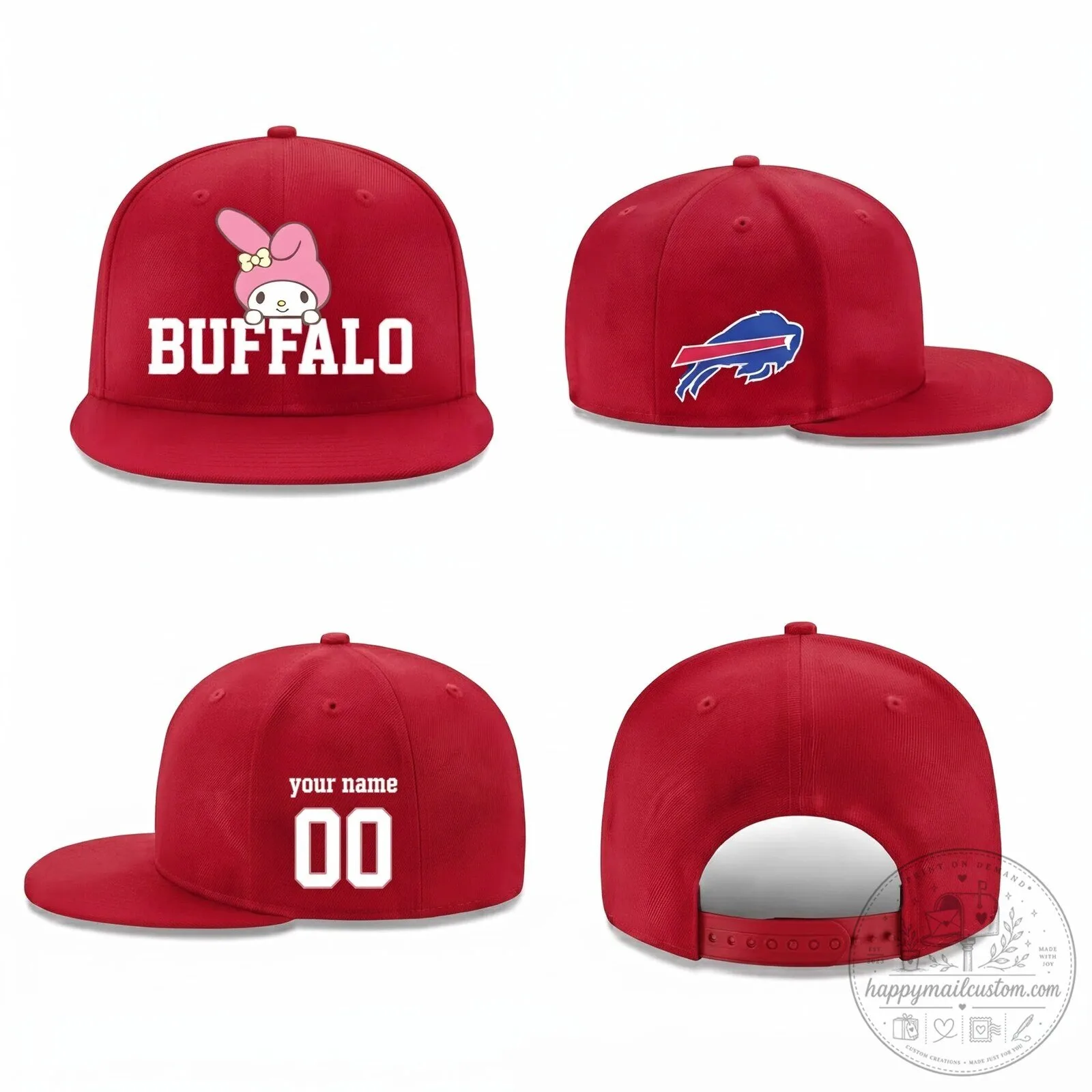 Buffalo Bills My Melody Sanrio Friends Personalized Snapback Baseball Cap Hat 14 Buffalo Bills My Melody Sanrio Friends Personalized Snapback Baseball Cap Hat