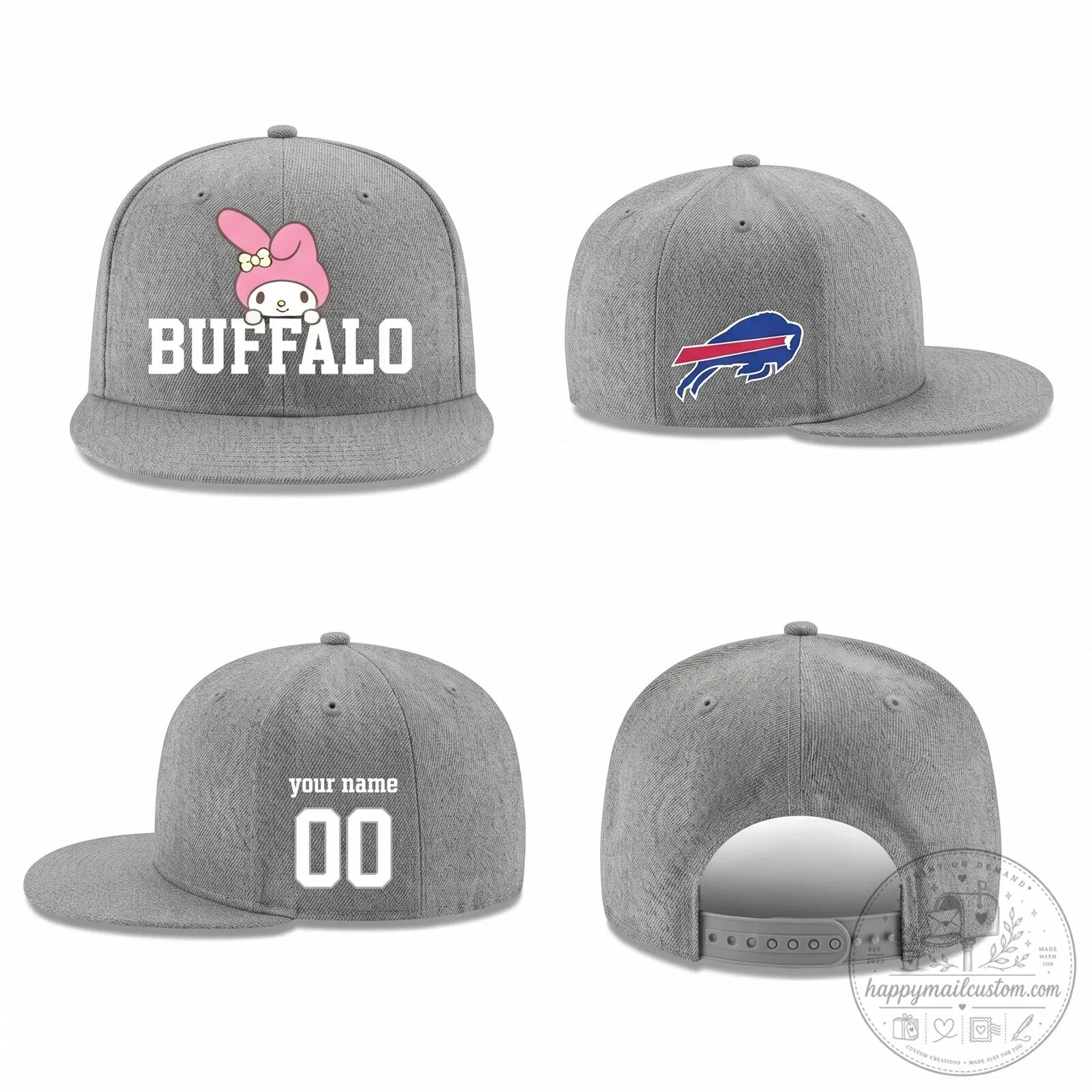 Buffalo Bills My Melody Sanrio Friends Personalized Snapback Baseball Cap Hat 15 Buffalo Bills My Melody Sanrio Friends Personalized Snapback Baseball Cap Hat
