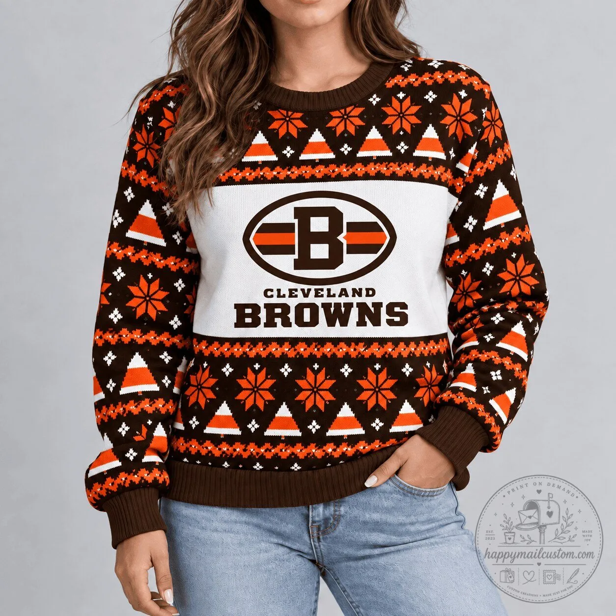 Cleveland Browns NFL Football Ugly Christmas Sweater for Women
