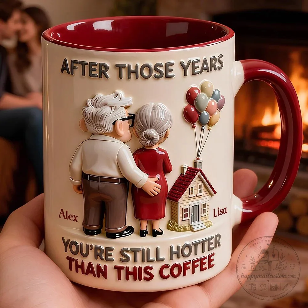 Personalized Old Couple After Those Years You're Still Hotter Than This Coffee Mug 4 Personalized Old Couple After Those Years You're Still Hotter Than This Coffee Mug