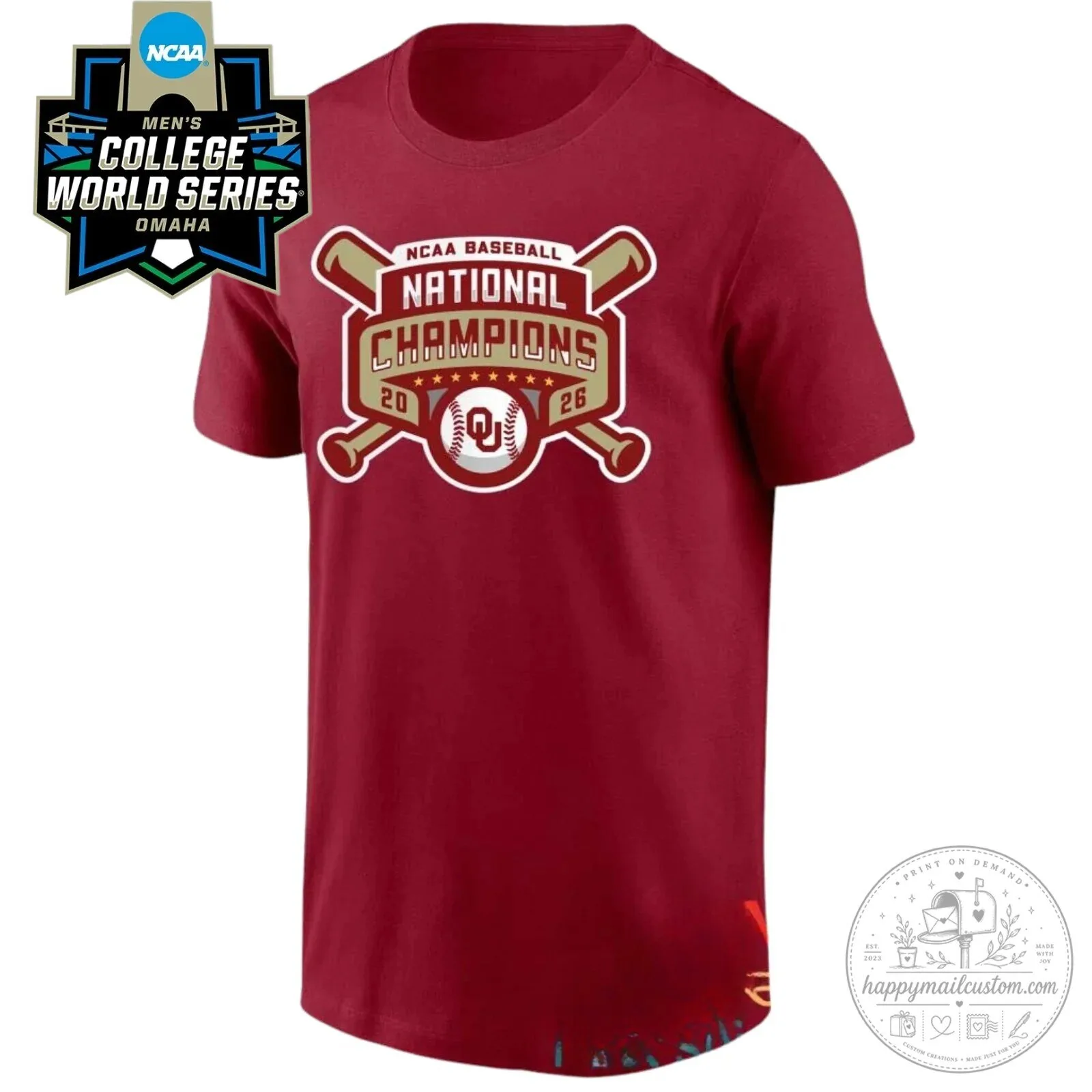 2026 NCAA Baseball National Champions Black Tee for Oklahoma Sooners Fans 9 2026 NCAA Baseball National Champions Black Tee for Oklahoma Sooners Fans
