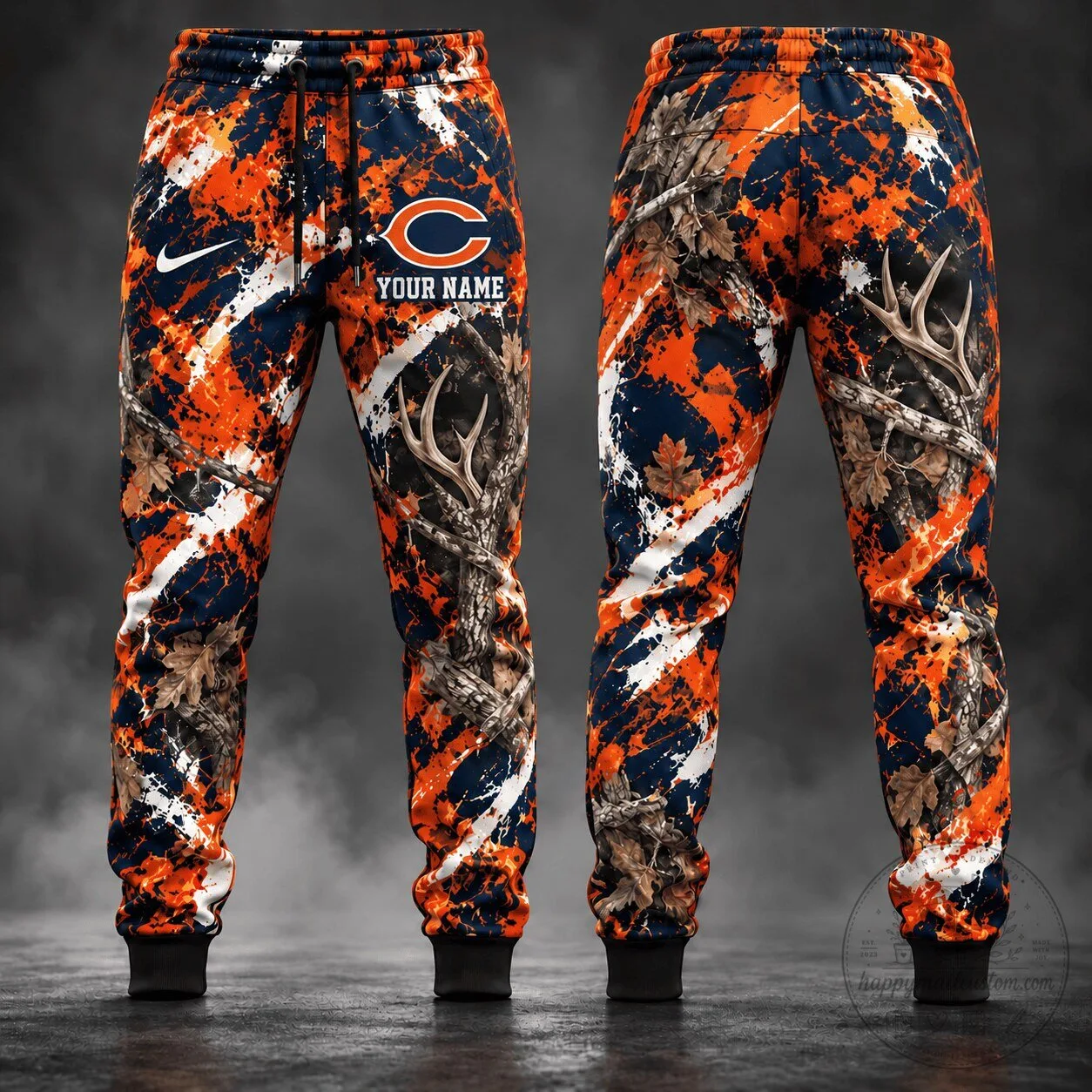 Chicago Bears NFL Hunting Camouflage Personalized Jogger Pants