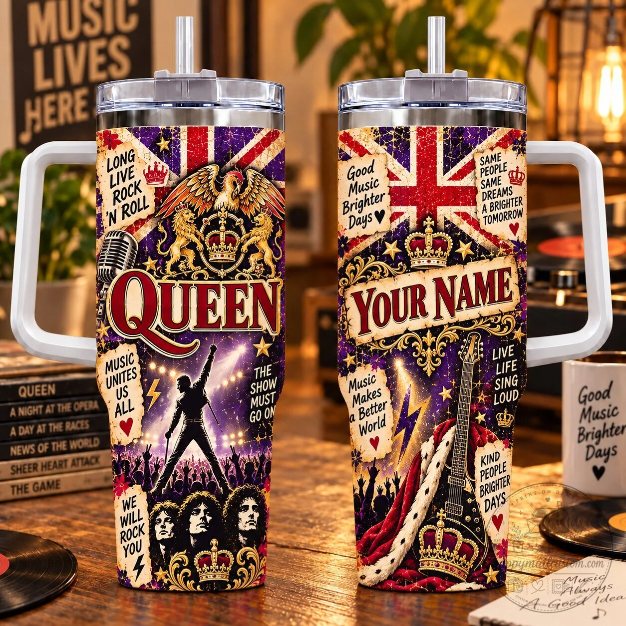 Queen Band Personalized Stainless Steel Tumbler