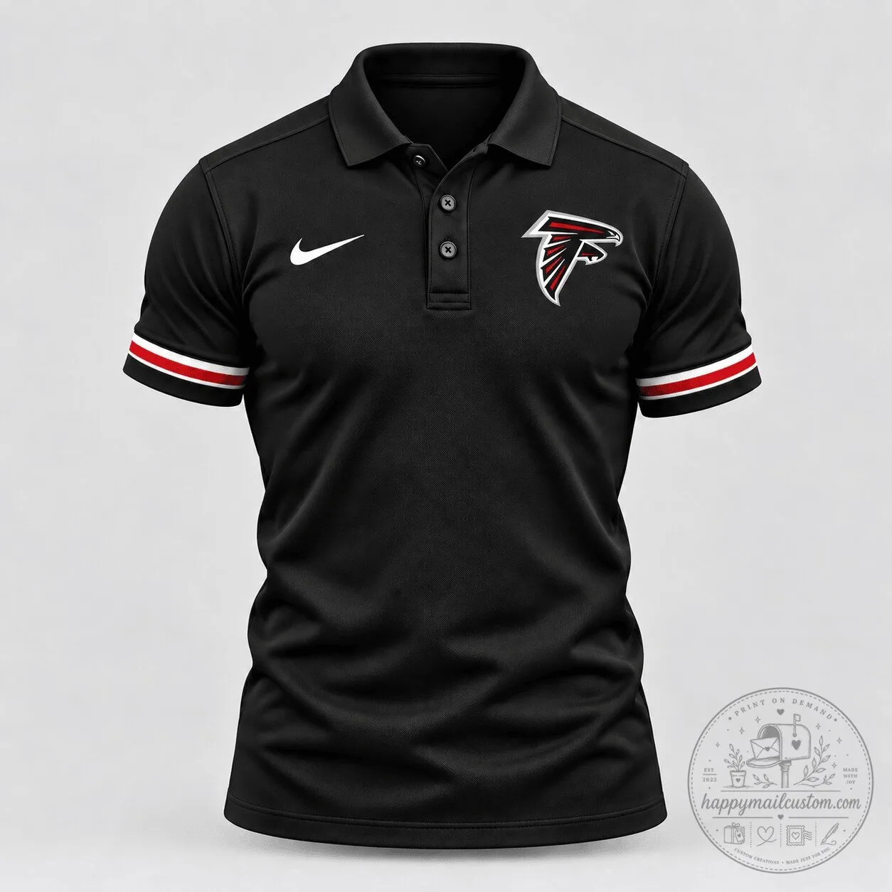 Atlanta Falcons National Football League Black Performance Polo Shirt