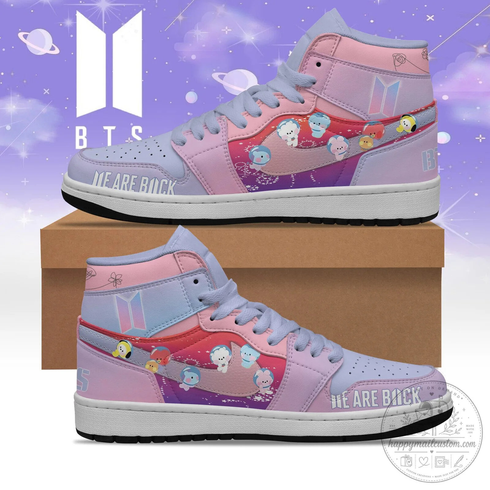 BTS BT21 We Are Back High Top Sneakers