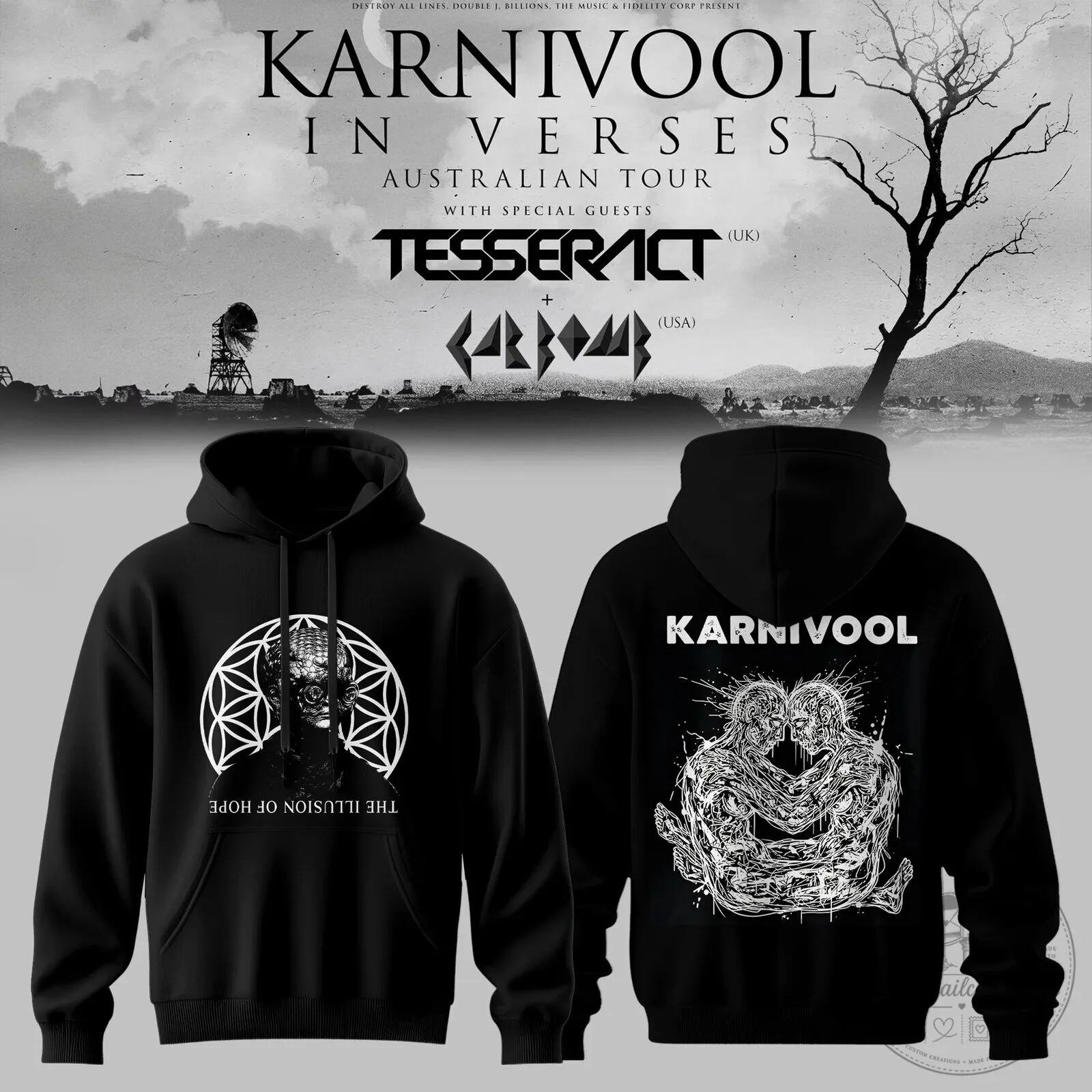 Karnivool In Verses Australian Tour Tesseract Band Music Hoodie
