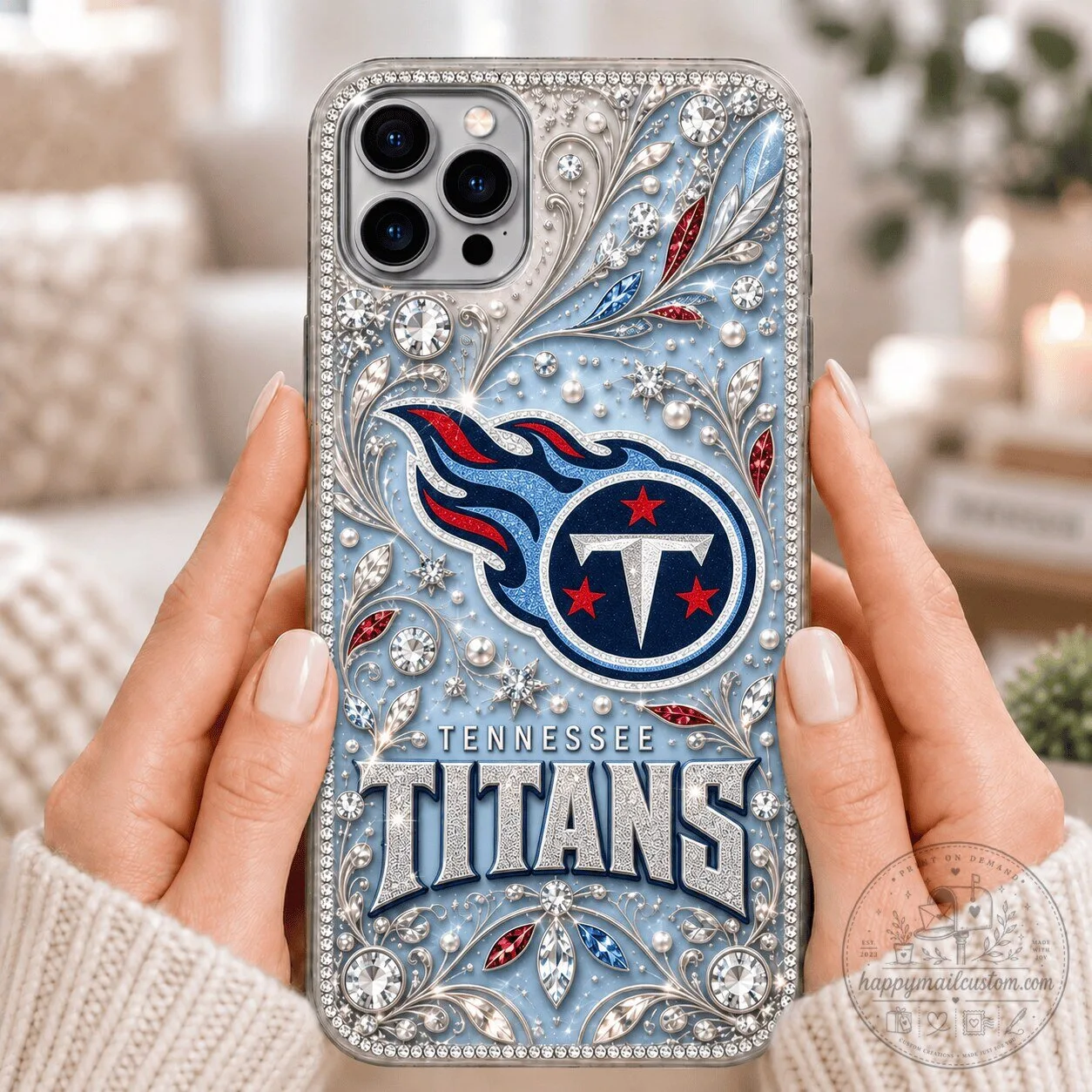 Tennessee Titans NFL Football Team Bling Design iPhone Phone Case 2 Tennessee Titans NFL Football Team Bling Design iPhone Phone Case