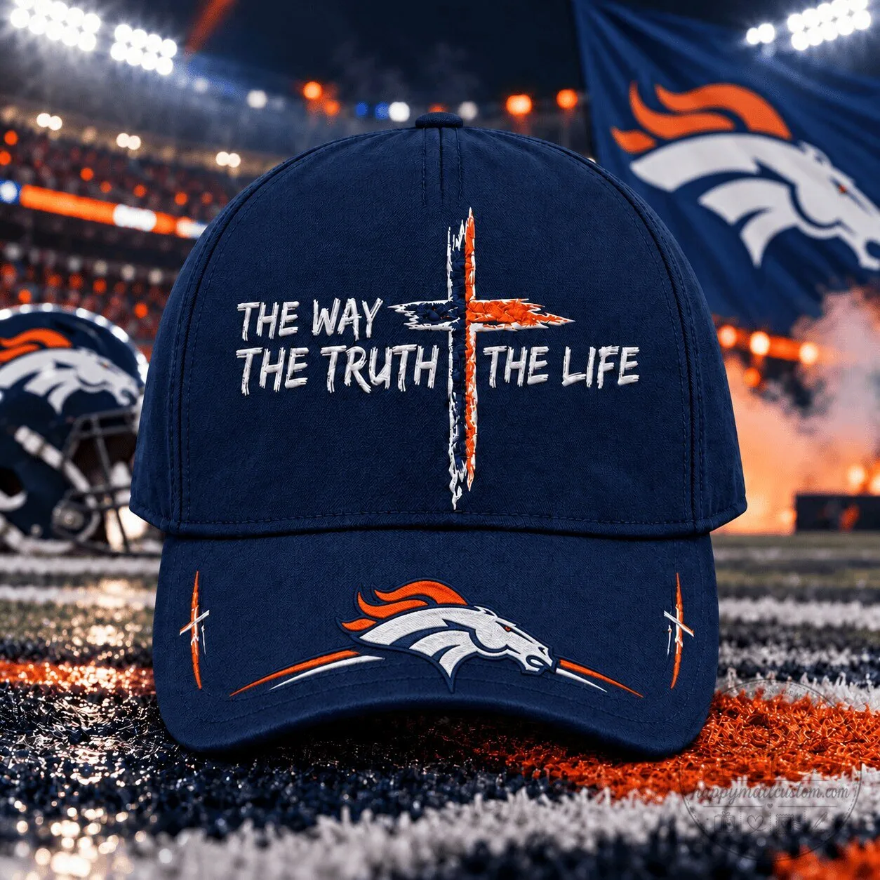 Denver Broncos The Way The Truth The Life Football Fan Cap Hat