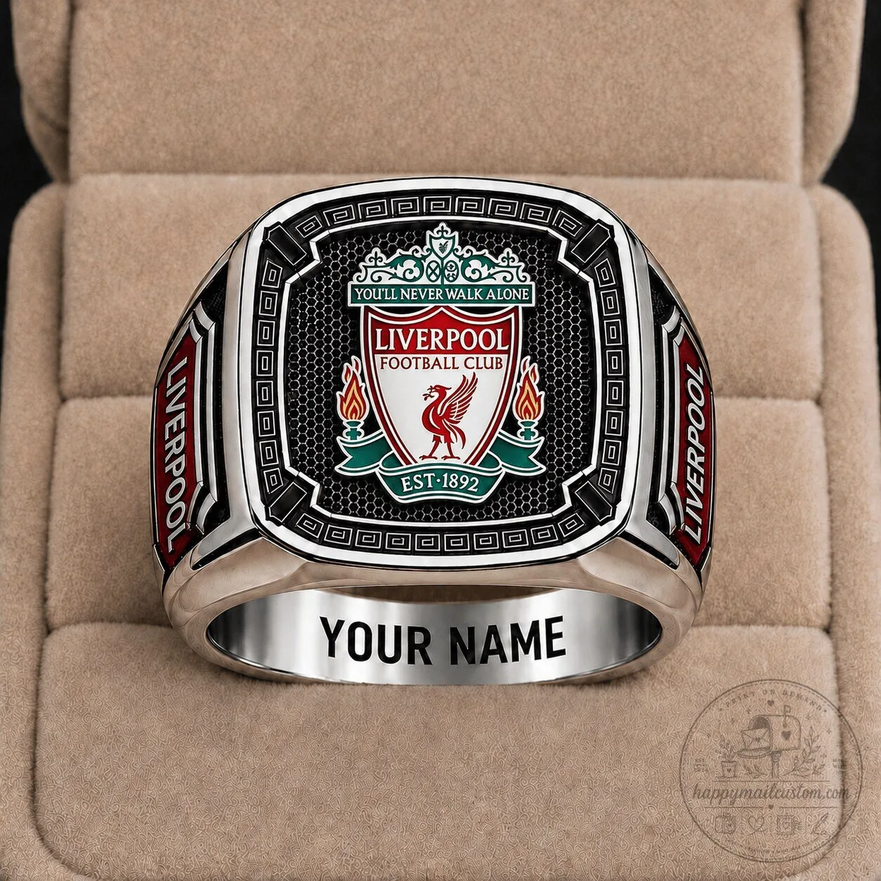 Liverpool Football Club Personalized Name Fan Ring