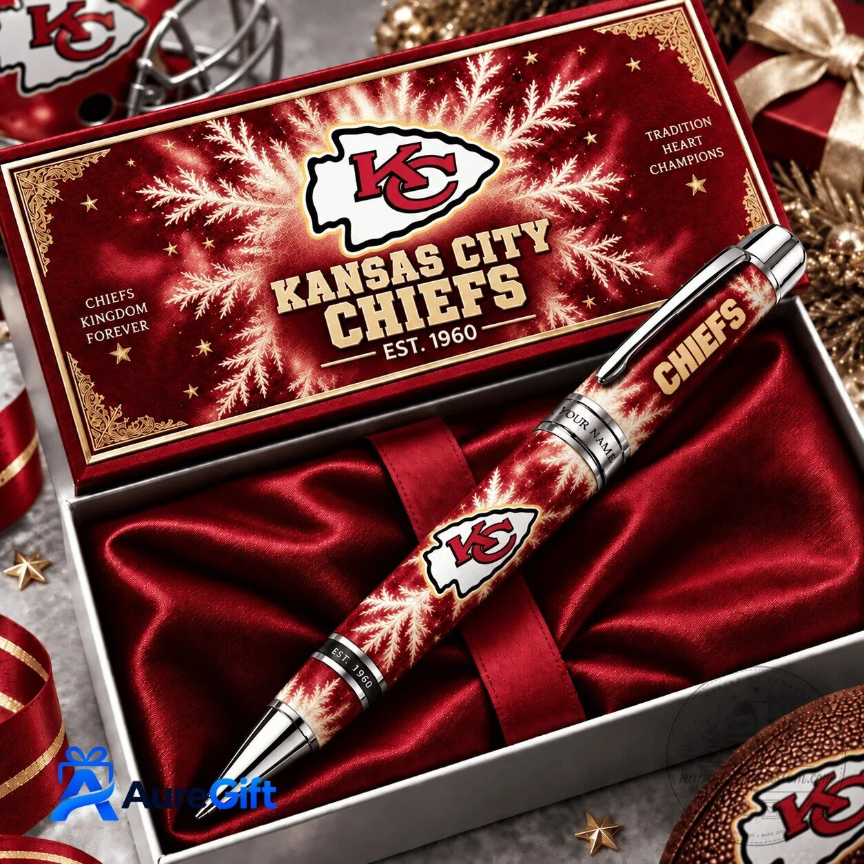 Kansas City Chiefs National Football League Christmas Kick Off Personalized Ballpoint Pen