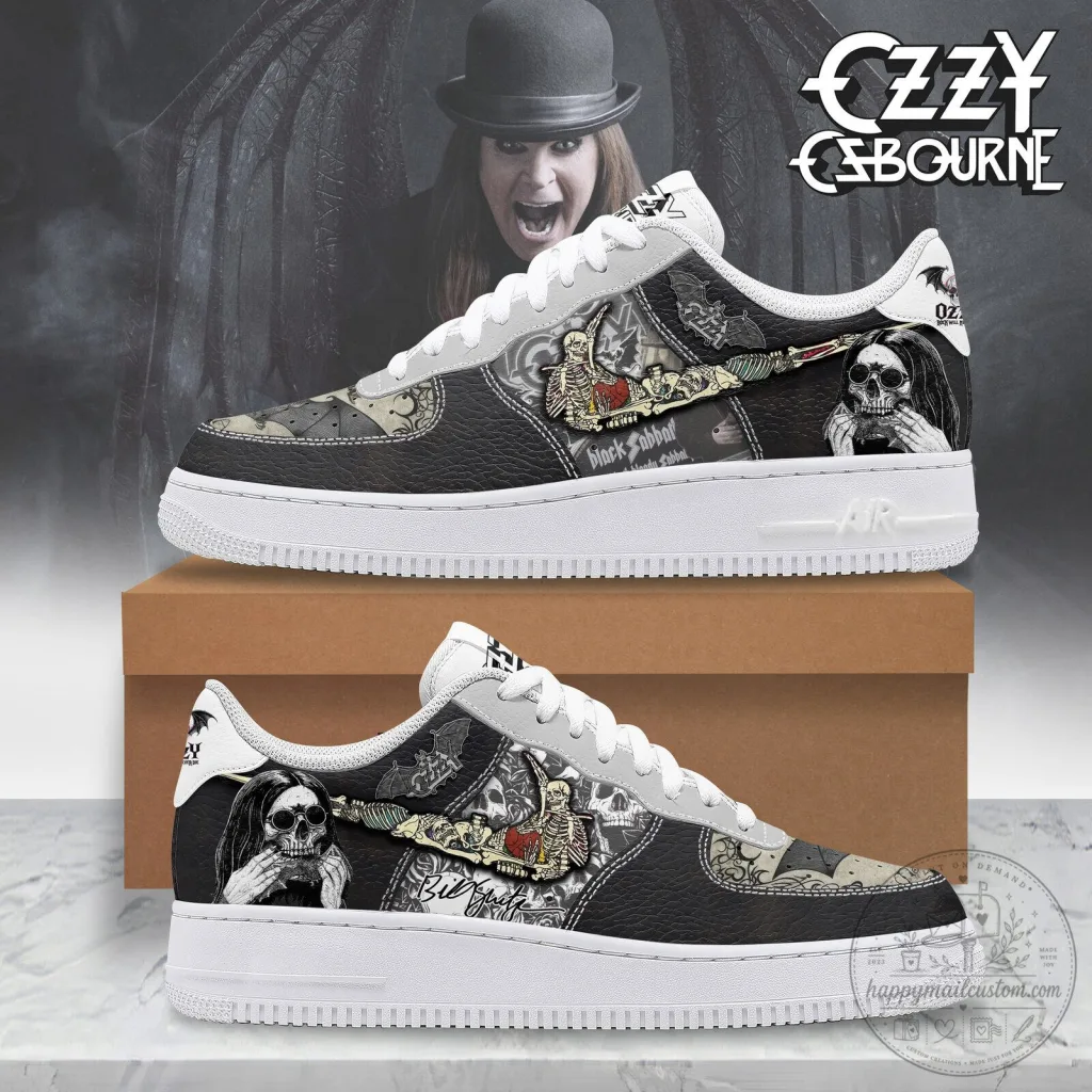 Ozzy Osbourne Black Sabbath Rock Band Custom Printed Sneakers Ozzy Osbourne Black Sabbath Rock Band Custom Printed Sneakers