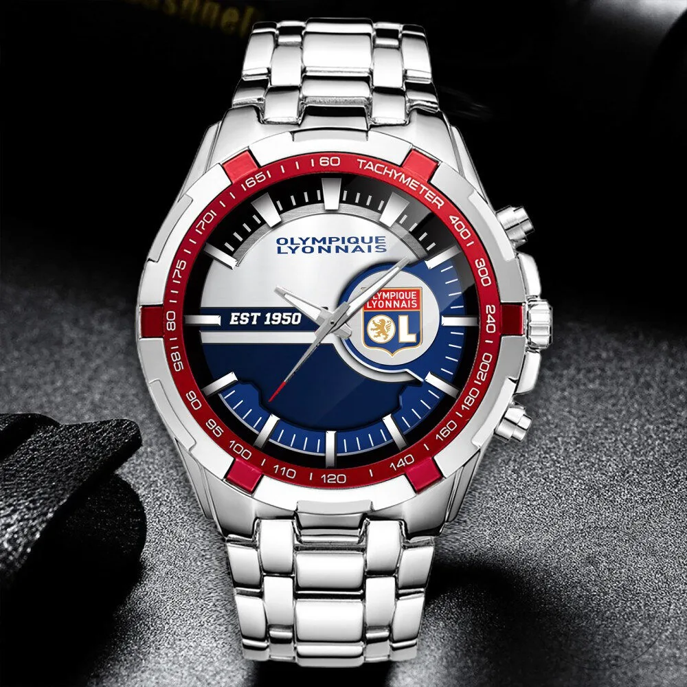 Olympique Lyonnais Football Club Stainless Steel Quartz Watch