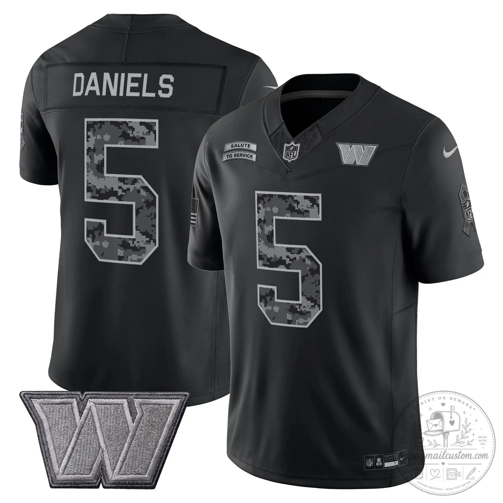 Washington Commanders Sam Howell Salute To Service Football Jersey