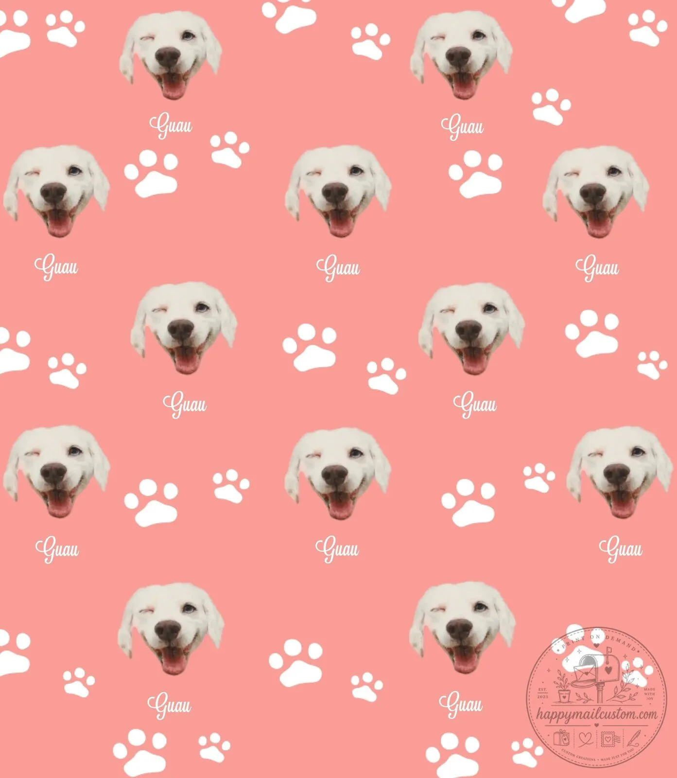 Personalized Dog Photo Blanket with Pet Name and Paw Prints Custom Throw 30 Personalized Dog Photo Blanket with Pet Name and Paw Prints Custom Throw