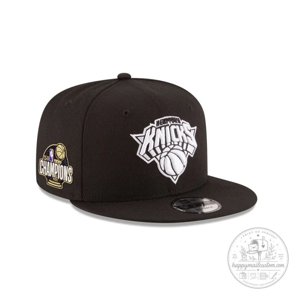 New York Knicks 2026 Champions Black Snapback Cap Hat 1 New York Knicks 2026 Champions Black Snapback Cap Hat