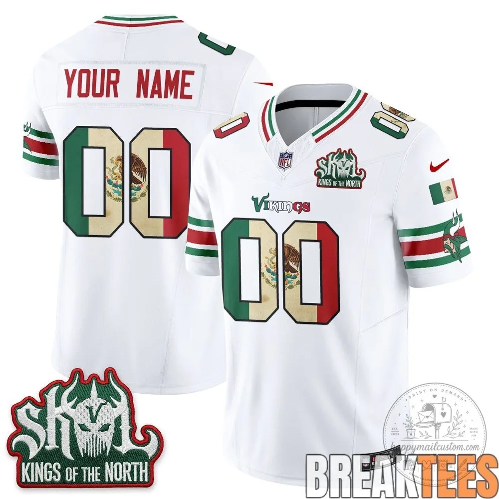 Minnesota Vikings Football Mexico Edition Custom Jersey