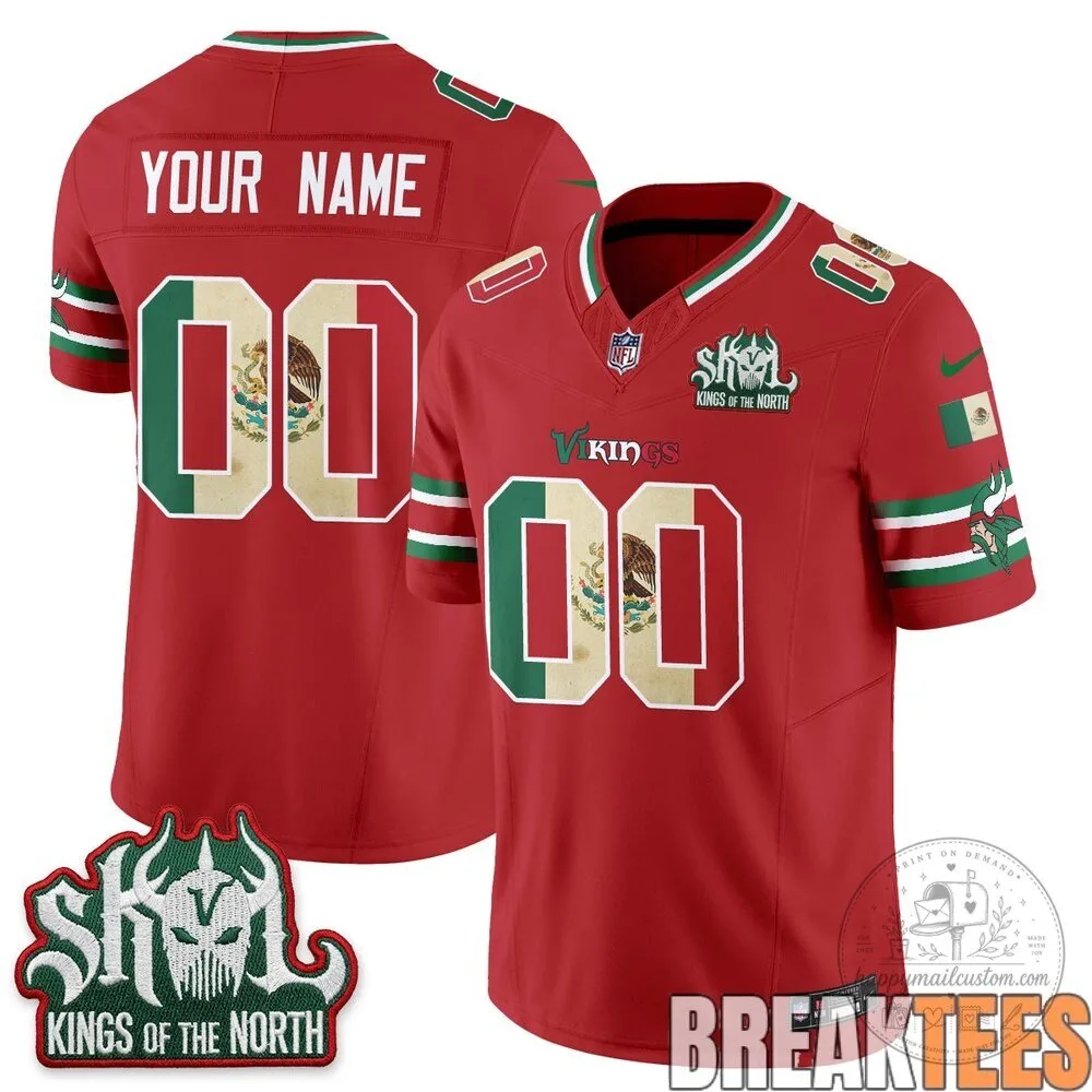 Minnesota Vikings Football Mexico Edition Custom Jersey 11 Minnesota Vikings Football Mexico Edition Custom Jersey