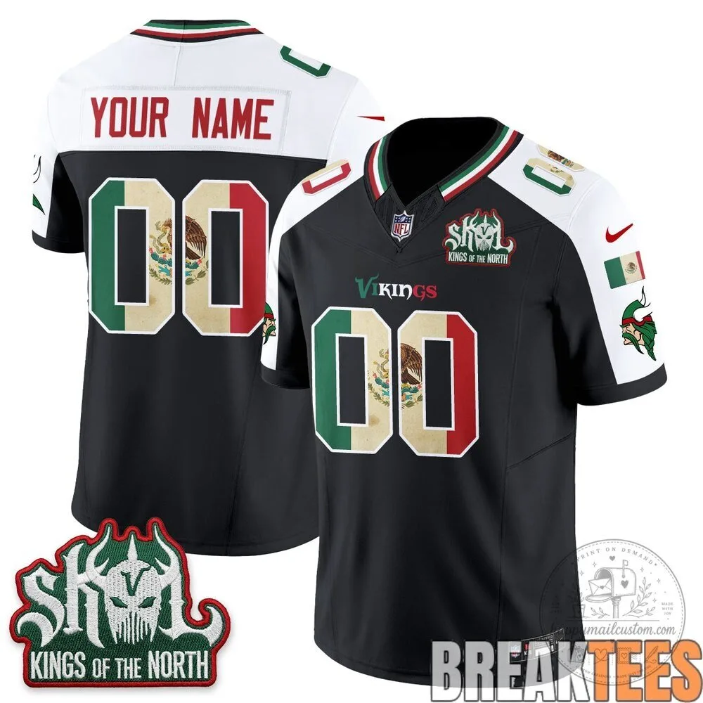 Minnesota Vikings Football Mexico Edition Custom Jersey 13 Minnesota Vikings Football Mexico Edition Custom Jersey