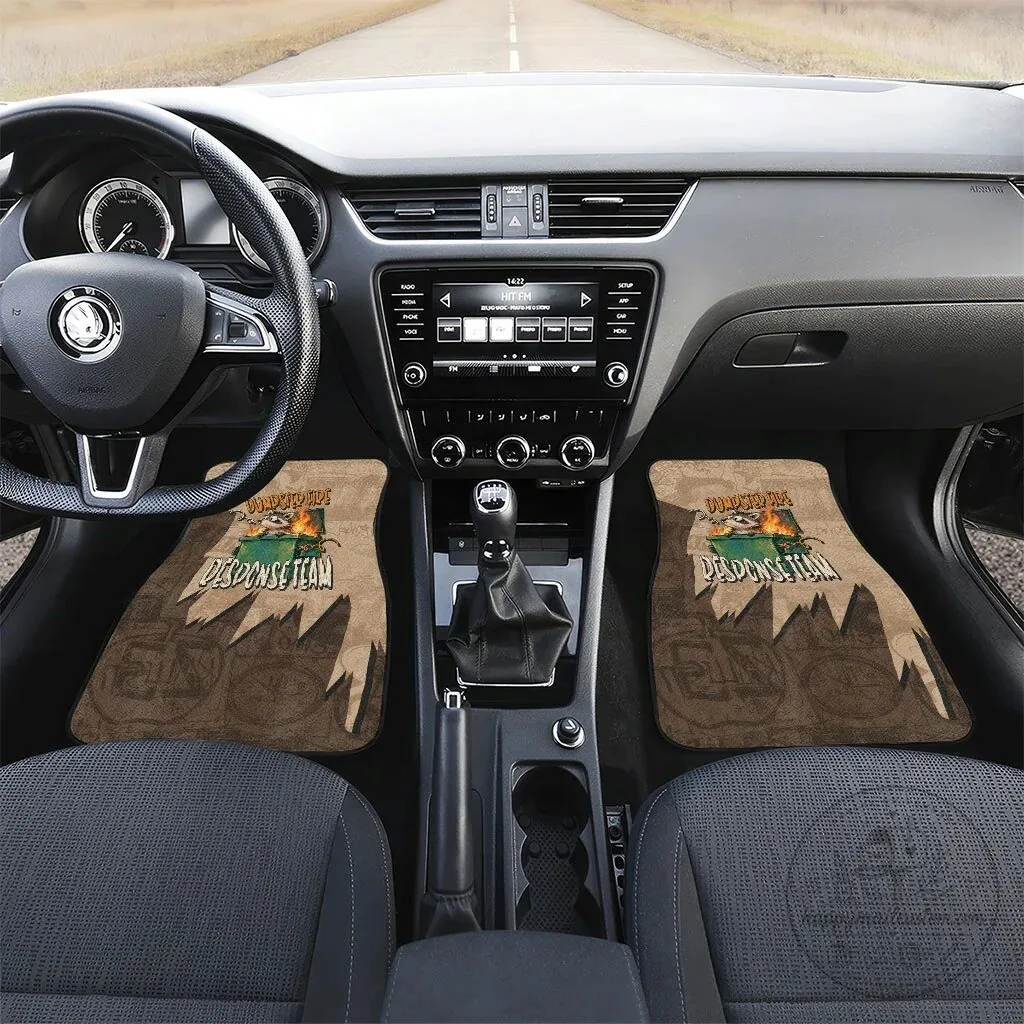Dumpster Fire Response Team Funny Raccoon Cartoon Vintage Grunge Car Mat Set 10 Dumpster Fire Response Team Funny Raccoon Cartoon Vintage Grunge Car Mat Set