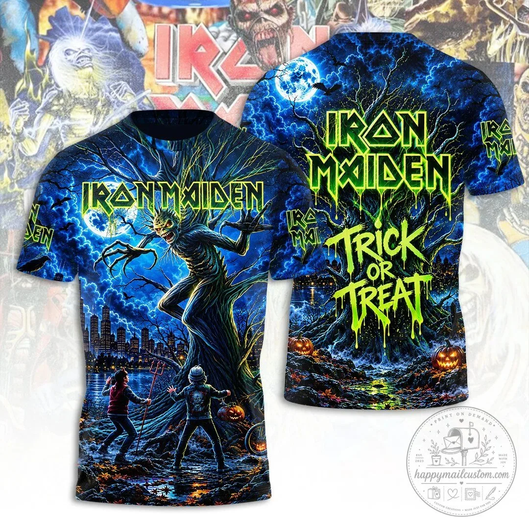 Iron Maiden Fear of the Dark Halloween Trick or Treat T-Shirt