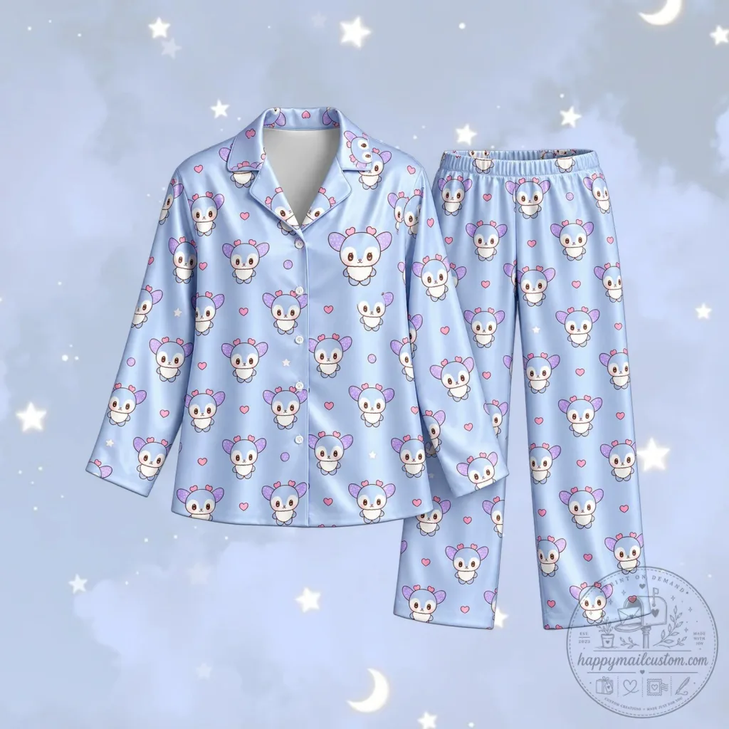 Twice Myoui Mina Myodette Mascot Pastel Coquette Pajama Set Twice Myoui Mina Myodette Mascot Pastel Coquette Pajama Set
