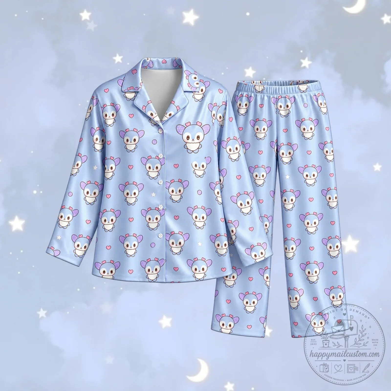 Twice Myoui Mina Myodette Mascot Pastel Coquette Pajama Set