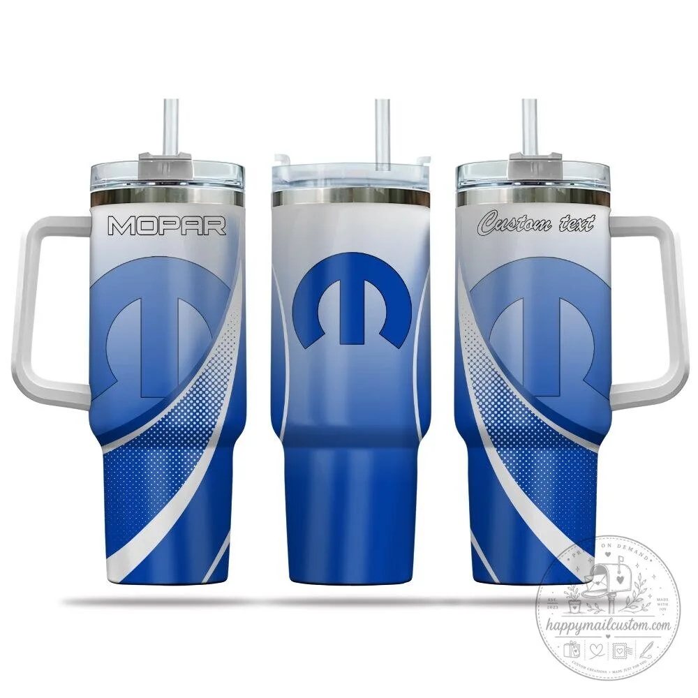 Mopar Logo Blue Gradient Custom Name Stainless Steel 40oz Tumbler with Handle 8 Mopar Logo Blue Gradient Custom Name Stainless Steel 40oz Tumbler with Handle