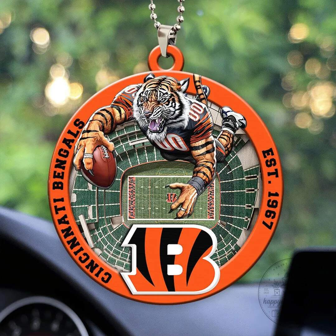 Cincinnati Bengals Football Stadium Car Ornament