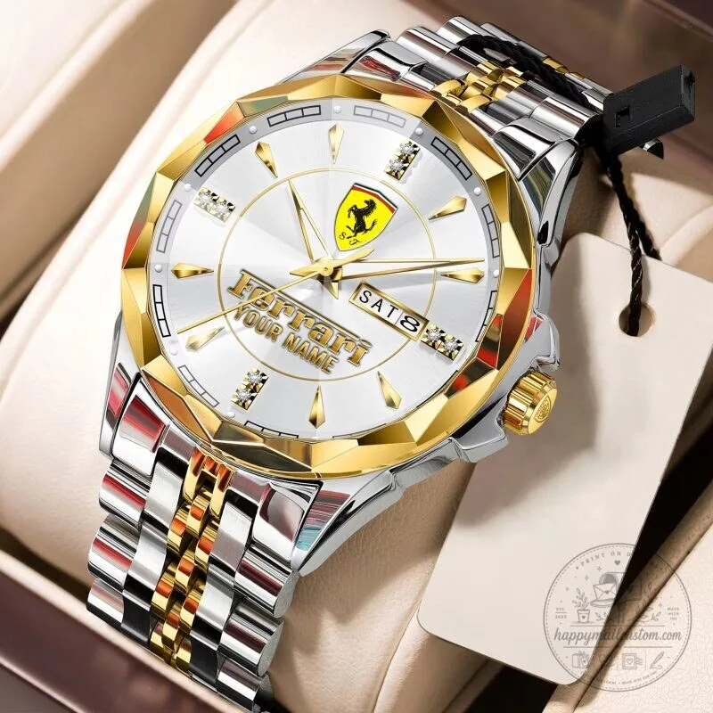 Ferrari Custom Name Elegant Design Stainless Steel Watch for Men 17 Ferrari Custom Name Elegant Design Stainless Steel Watch for Men
